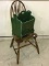 Lot of 2 Including Wood Chair & Vintage Green
