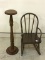 Lot of 2 Including Vintage Child's Bentwood Rocker