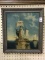 Sm. Framed Painting of Board of Sailing Ships by