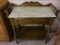One Drawer Marble Top Wash Stand Cabinet w/