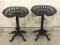 Lot of 2 Matching Iron Machinery Type Seat