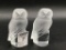Pair of Lalique France Crystal Owl Scuplture