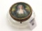 Vintage Victorian Lady Portrait Glass Vanity Jar