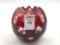 Vintage Dark Ruby Red Coin Dot Rose Bowl