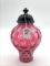 Fenton Cranberry Coin Dot Ginger Jar w/ Lid