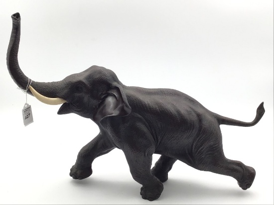 Lg. Metal Elephant Sculpture w/ Removable