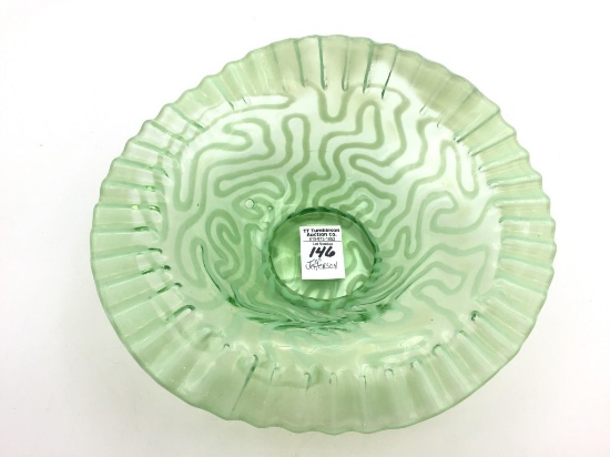 Jefferson Green Swirling Maze Bowl