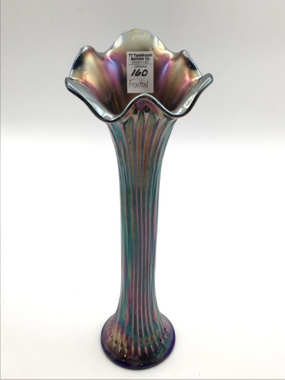 Fenton 14 1/2 In Tall Blue Carinval Glass Spear