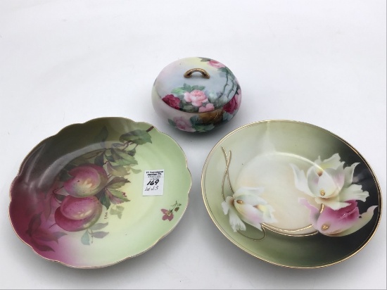 Lot of 3 Hand Painted Pieces Including