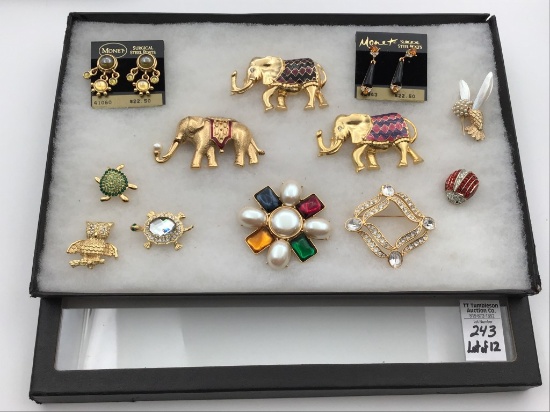 Jewelry Collection of Mostly Monet Various Pins