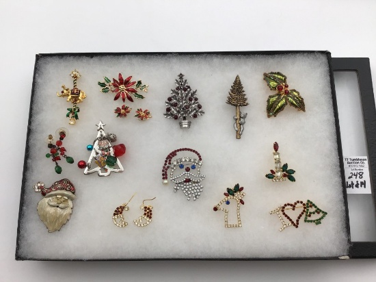Collection of Various Christmas Pins &