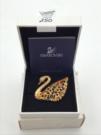 Swarovski Gold Tone Multi Color Lg.