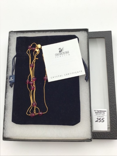 Swarovski Gold Rhodium Necklace w/