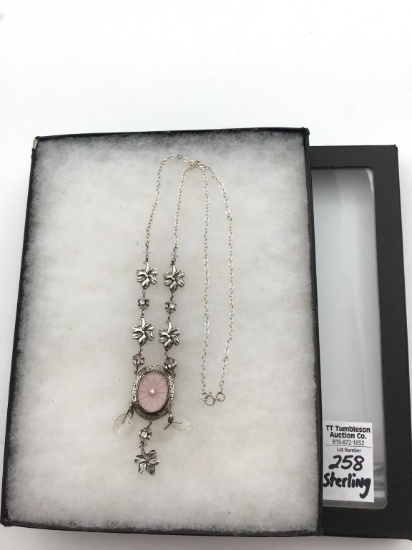 Sterling Silver & Crystal Necklace