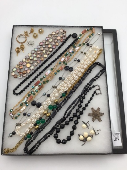 Collection of Beaded Necklaces, Various