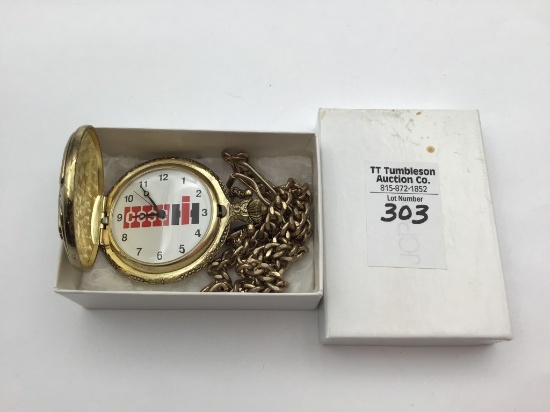 Contemp. Case IH Pocket Watch w/ Chain