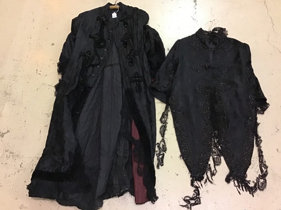 Lot of 2 Vintage Ladies Black Capes