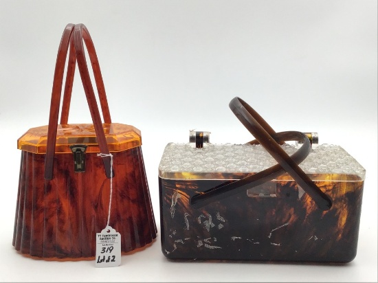Lot of 2-1940's/1950's Lucite Ladies Purses