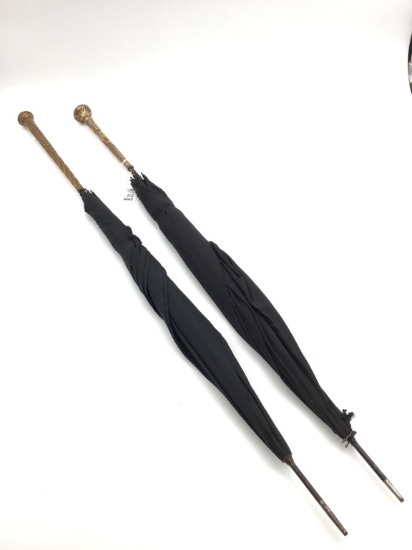 Lot of 2 Very Nice Ladies Vintage Umbrellas-