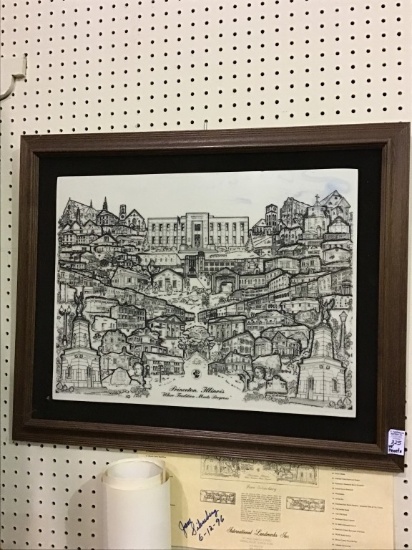 Framed Princeton Tile Picture Princeton, IL
