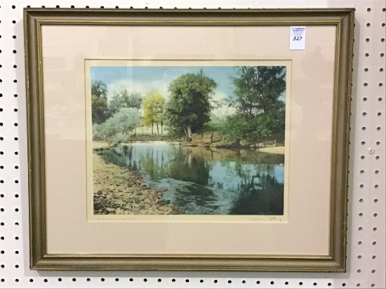 Framed-Signed Wallace Nutting "The Swimming