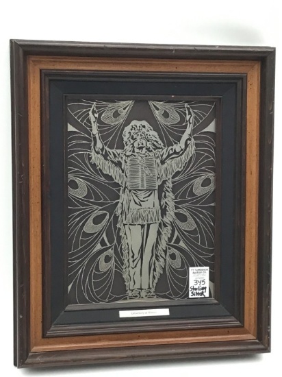 Framed Sterling Silver University of Illinois