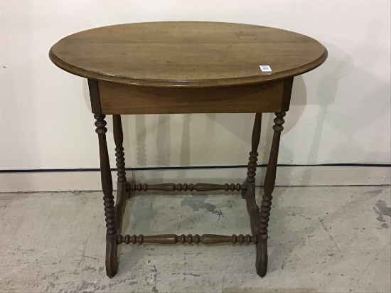 Antique Oval One Drawer Side Table