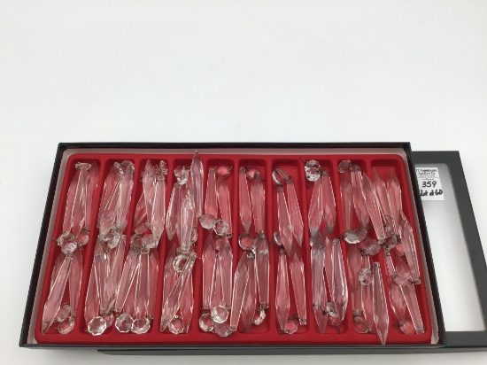 Collection of Approx 60 Glass Prisms for Lamps