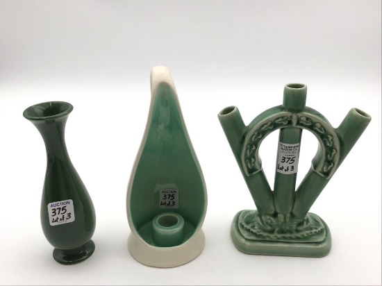 Lot of 3 Pottery Pieces Including Redwing Art