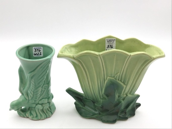 Lot of 2 Including McCoy Vase (8 1/2 In Tall)