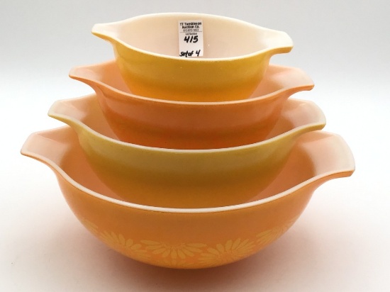 Vintage Pyrex Set of 4 Cinderella Mixing Bowls