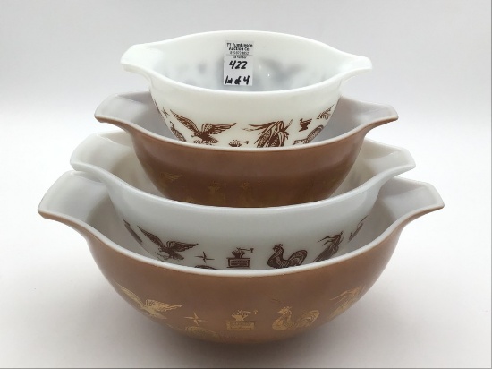 Vintage Pyrex Set of 4 Cinderella Mixing Bowls-