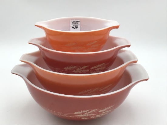 Vintage Pyrex Set of 4 Cinderella Mixing Bowls-