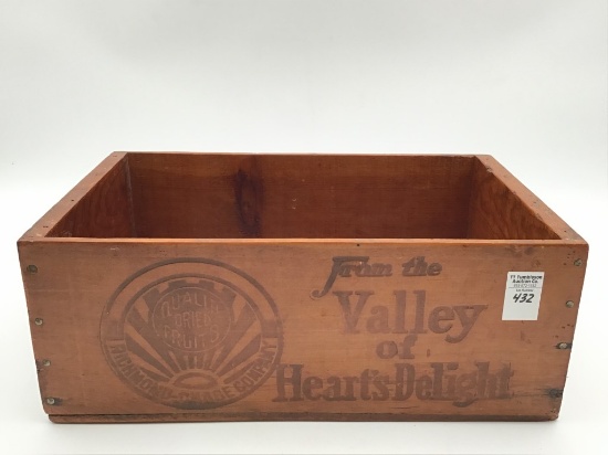 Wood Adv. Box-From the Valley of Hearts Delight-
