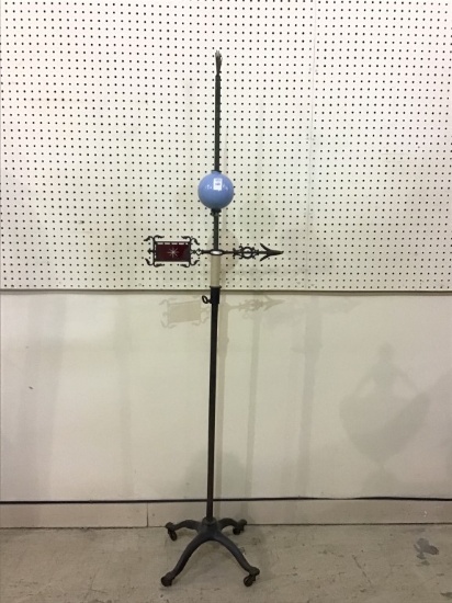 Lightening Globe Stand w/ Weather Vain Arrow