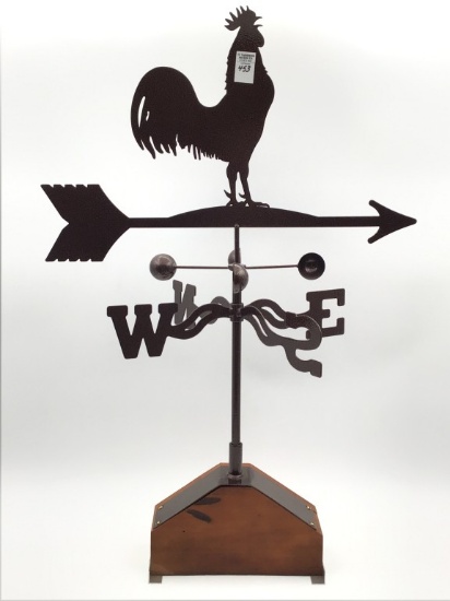 Sm. Rooster Design Weather Vain on Table