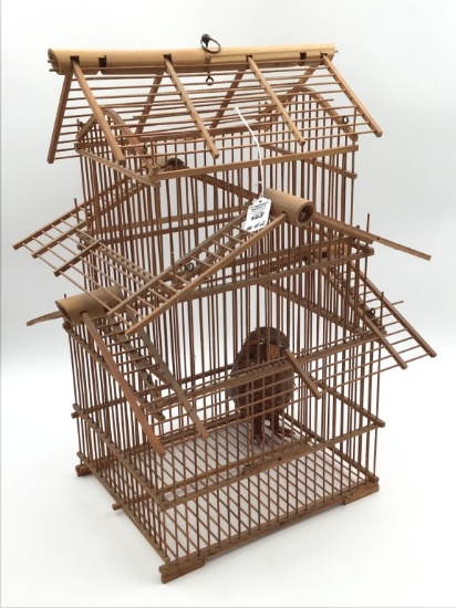 Lot of 2 Including Vintage Bird Cage &