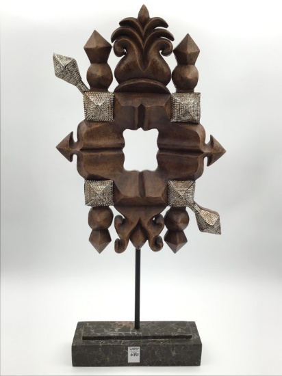 Decorative Wood Piece on Stand (2 Ft 5 1/2 Inches