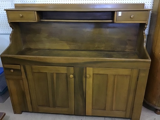 Very Nice Lg. Primitive Dry Sink Style Cabinet