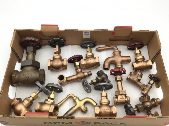 Group of Various Nice Brass Valves Including