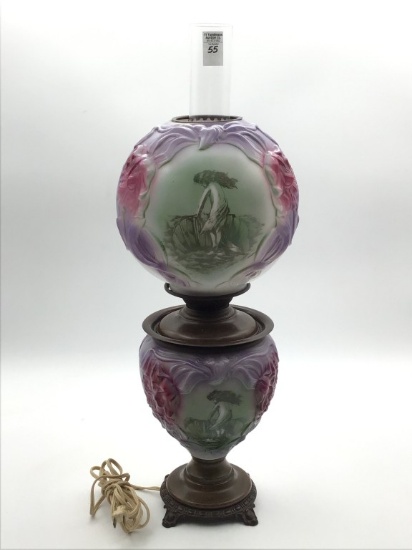 Beautful Victorian Gone w/ The Wind Success Lamp
