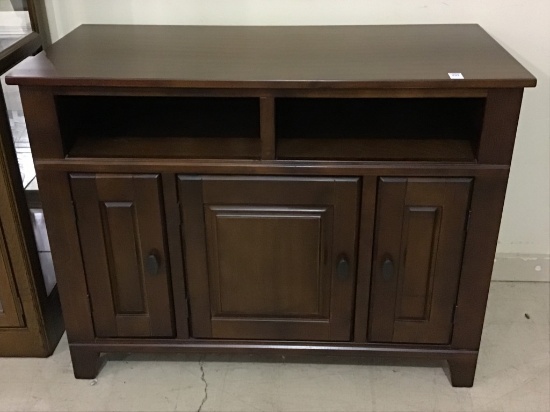 Wood Media Cabinet (32 Inches Tall X 42 X 20)