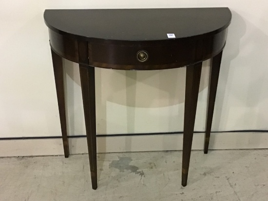 Sm. Half Moon One Drawer Table (29 Inches