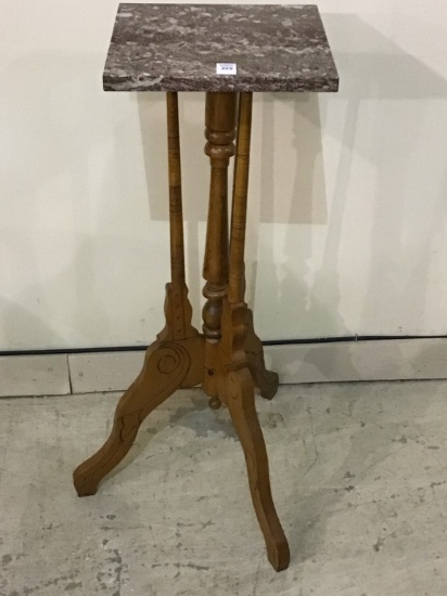 Antique wood Pedestal Fern Stand w/ Chocolate