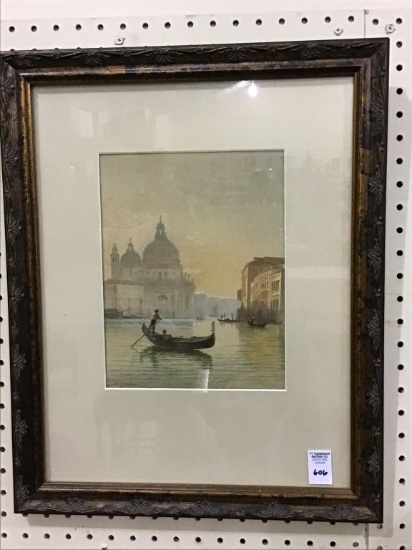 Framed Signed Scenic Venice Print