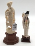 Lot of 2 Sm. Resin Statues Including Greek Women