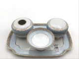 Nippon Four Piece Dresser Set-Gold Laurel Pattern