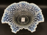 Lg. Fenton White Opalescent Moon Stone Bowl