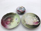 Lot of 3 Hand Painted Pieces Including