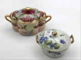 Lot of 2 Including Nippon Violet Decorated